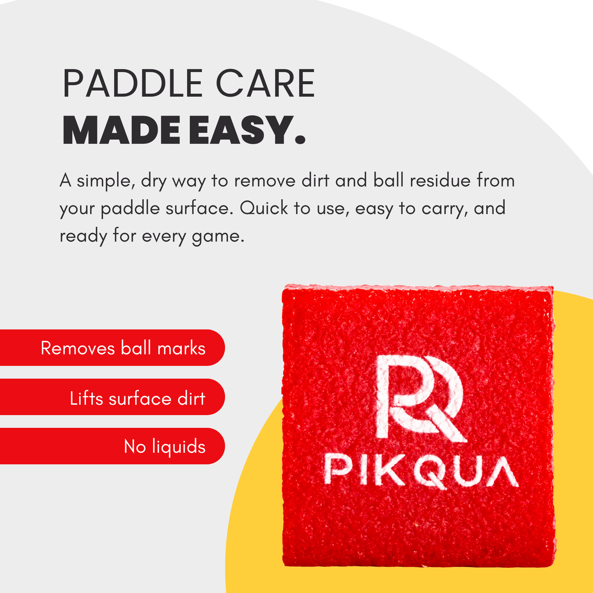 PIKQUA Carbon Fiber Pickleball Paddle Cleaner Eraser